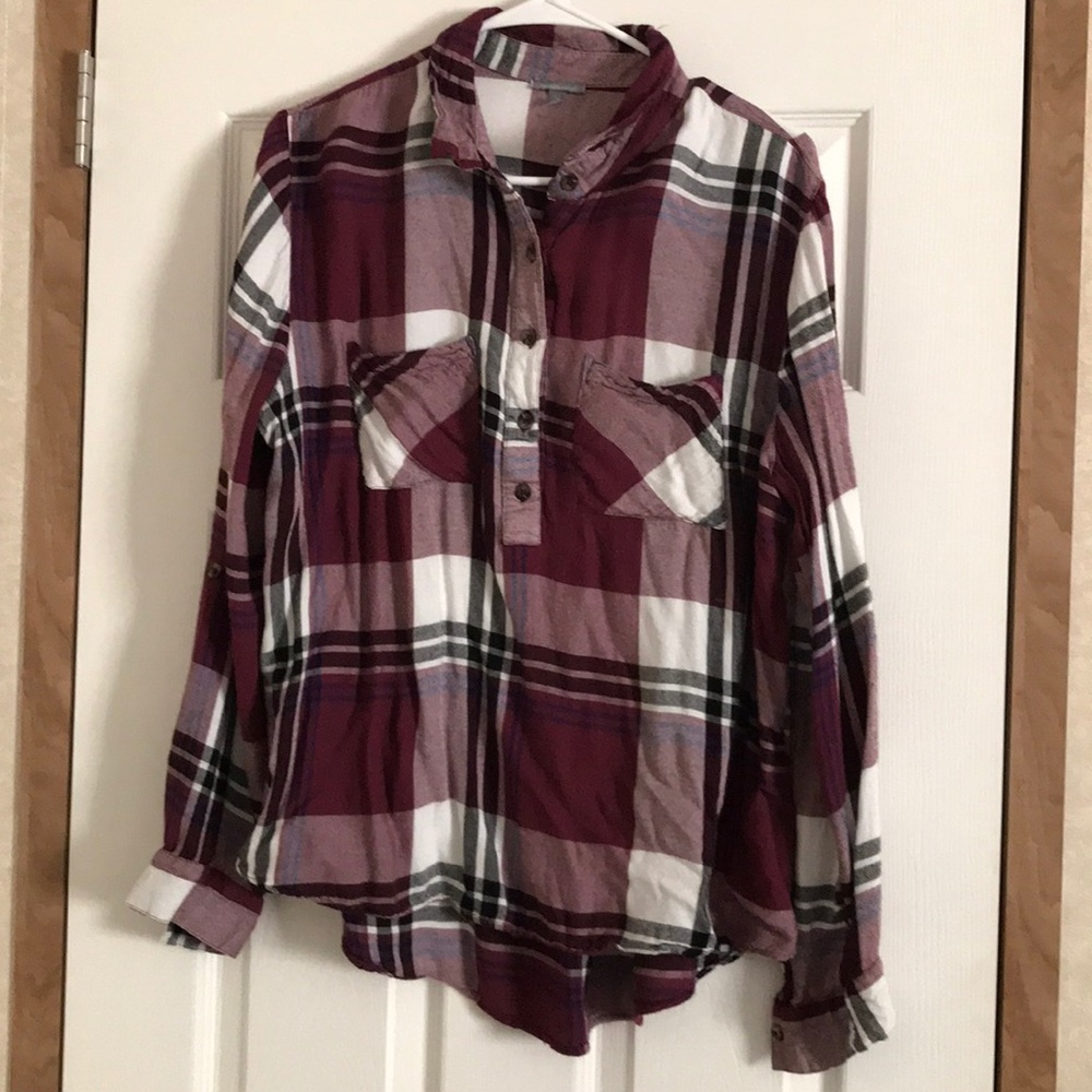 Charlotte Russe Plaid Top